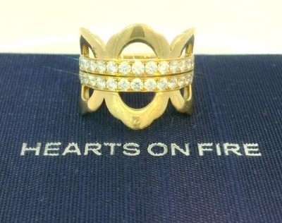 Hearts On Fire Lorelei Right Hand 18k Yellow Gold 1.05ctw Diamond Ring #BIN-1 - Image 1 of 4