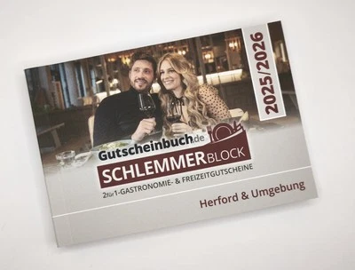 Schlemmerblock 2025/2026 Herford und Umgebung, Gutscheinheft - Bild 1 von 2