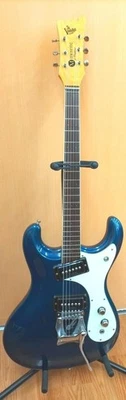 Guitarra Eléctrica Mosrite V-65 Reedición Azul Metálico Hecha en EE. UU. Cuerpo Sólido Foto 1 de 4