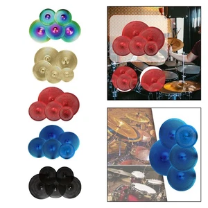 5Pcs Low Volume Cymbals Set Drummer Practicing Lightweight Drum Accessories - Picture 1 of 36
