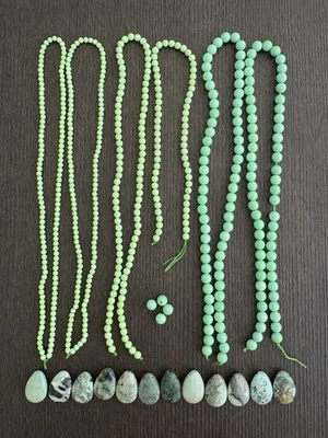 LOT Of Green Turquoise Green Round Stone Read Info - Image 1 of 4