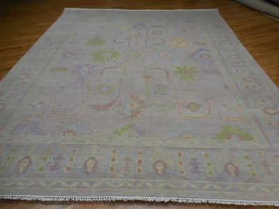 Turkish Oushak Rug,Modern Multicolored Area Rug,Handmade Bohemian Rug 8x10 Ft - Image 1 of 4