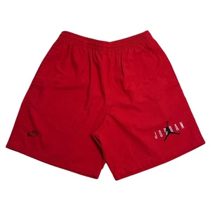 Vintage 90s Nike Jordan Red Shorts Mens Medium OG Jumpman Flight Spell Out Logo - Picture 1 of 8
