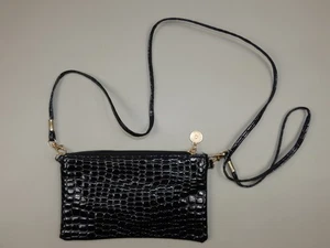 Ladies handbag bag Black with 55cm ish Shoulder strap size 10cm x 19cm (T214) - Picture 1 of 4