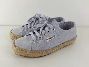 Superga Canvas Lilac Espadrilles Trainers Plimsolls Pumps UK 3 VGC - Picture 1 of 7