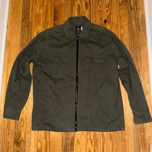 Original Use Men's Green Military Jacket Size L Full Zip Casual canvas durable - Picture 1 of 7