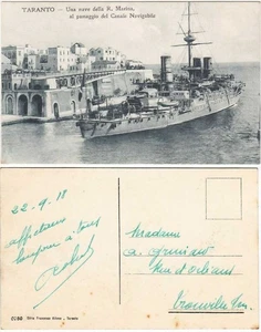 TARENT - MILITÄR - EIN SCHIFF DER R. MARINE AM KANALÜBERGANG -86647- - Bild 1 von 1