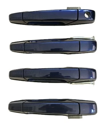 Juego de 4 manijas de puerta azules OEM de fábrica para Chevrolet Silverado GMC Sierra 2007-2013  Foto 1 de 4