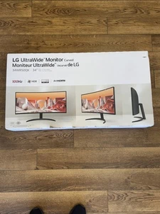 LG 34WR50QK-B 34" 1440p WQHD 100Hz 5ms GTG Curved VA LED FreeSync Gaming Monitor - Picture 1 of 13