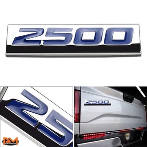 "2500" Polished Metal 3D Decal Blue Emblem Exterior Sticker For GMC/Chevrolet - Picture 1 of 2