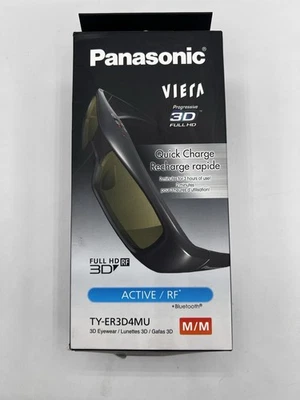 Panasonic Viera TY-ER3D4MU Active Shutter 3D Glasses Rechargeable, Bluetooth, HD - Image 1 of 4