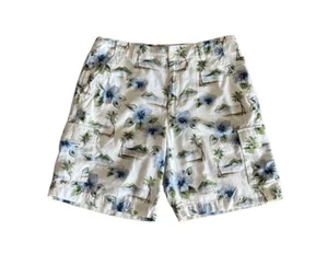 Cubavera Shorts Mens 36 Floral Cargo Pocket Drawstring Active Casual Golf - Picture 1 of 5