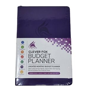 Clever Fox Budget Planner Undated Monthly Budget Control Money Purple New Sealed