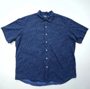 Polo Ralph Lauren XL Blau Button-Down Hemd Kurzarm Blumenmuster Bonnard - Bild 1 von 5
