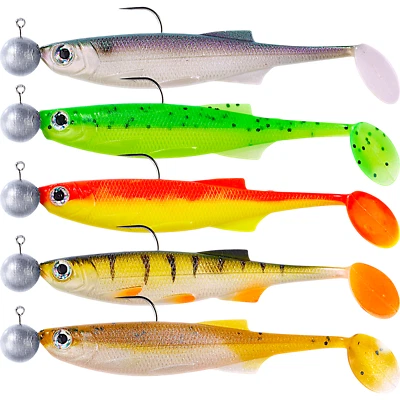 Balzer Shad2Go Gummifisch + Jigkopf 7,5/10/12,5 cm Barsch Zander Hecht 5 Dekore - Bild 1 von 2