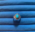Sleeping Beauty Turquoise Kokopelli Ring in Sterling Silver - Size 6