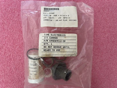 KPSE07E12-3P CIRCULAR CONNECTOR 3POS CRIMP ST JAM NUT 3-TERMINAL (LOT OF 1) - Image 1 of 4