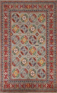 All-over Pattern Super Kazak Area Rug 7x10 ft. Hand-knotted Wool Gray Carpet - Picture 1 of 12