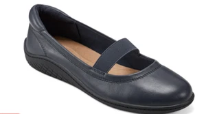 EASY SPIRIT Golden Womens Blue Leather Mary Jane Casual Ballet Flats 9.5M NIB - Picture 1 of 2