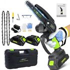 6'' Mini Chainsaw Cordless Electric Small Handheld Chain Saw Portable w/case