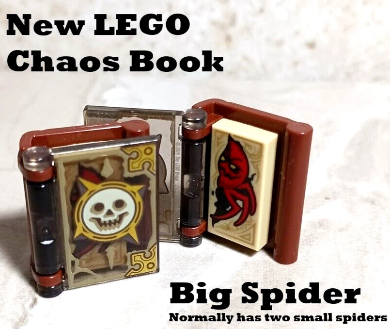 New LEGO Nexo Book Chaos skeleton Head Printed Inside Page Big Spider Different - Image 1 of 1