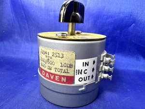 NOS DAVEN 2513 600/600 OHM 10DB STEP T ATTENUATOR 100DB TOTAL - Picture 1 of 2