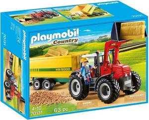 PLAYMOBIL Grand Tracteur avec remorque 70131 / Fille Garçon Jeux jouet NOEL - Photo 1/2