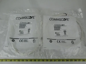 Lot of 2 New NOS Commscope CO1 Cat 5e CAT5e UTP CM White 7ft Cable CO155D2 SKUW - Picture 1 of 7