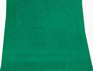 Sushila Vintage Green Sari Remnant Scrap Blend Georgette Self Woven Craft Fabric - Picture 1 of 7