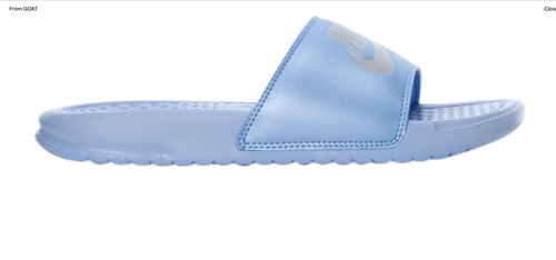 NIKE RARA diapositiva Wmns Benassi JDI 'alluminio' nuova con scatola taglia US 5 W