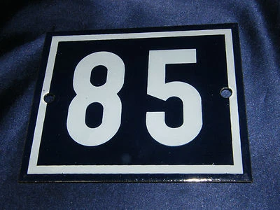 Émail No. 85 12x10cm Email Plaque pour Maison Numéro de Parcelle Jardin Ouvrie - Image 1 of 2