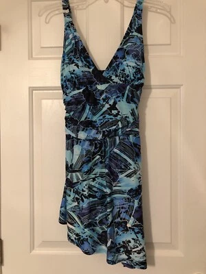Croft And Barrow Swimsuit Blue one piece size 14 ladies - Image 1 of 4