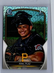 2023 Bowman Chrome Mega Box AXIEL PLAZ Mojo Refractor 1st Prospect Card Pirates - Picture 1 of 2