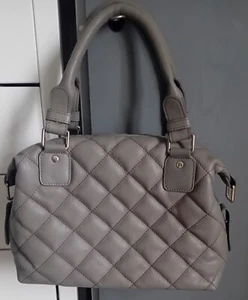 Hotter quilted leather handbag grey. Medium. Used - Picture 1 of 6