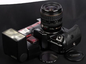 Canon EOS 5QD AF 35mm Film SLR c/w EF 28-80/3.5-5.6 USM Zoom Lens & 380EX Kit - Picture 1 of 11