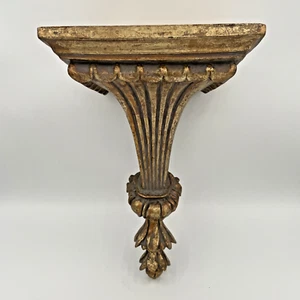 Applique da parete vintage grande placcato oro mensola stile italiano fiorentino - Foto 1 di 11