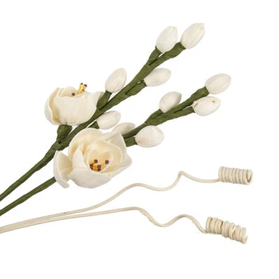 4PCS Artificial Flower Buds Rattan Reed Sticks Fragrance Diffuser Home Decor Set - Image 1 of 4