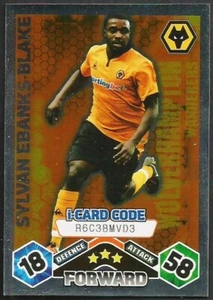 TOPPS MATCH ATTAX 2009-I-CARD-WOLVES-SYLVAN EBANKS-BLAKE-SILVER FOIL - Picture 1 of 1