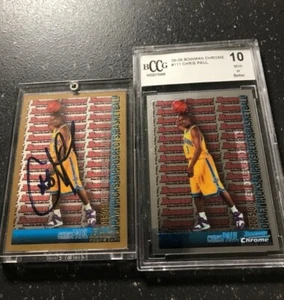 Chris Paul Rookie Bowman Chrome GRADED MINT/autographed with COA Hornets  - Picture 1 of 7