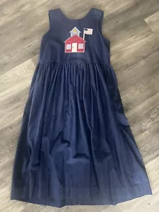 De Colección Windy Hill Denim Maxi Vestido Jersey Profesor Escuela Botón Bolsillos Mujeres Talla S - Imagen 1 de 5