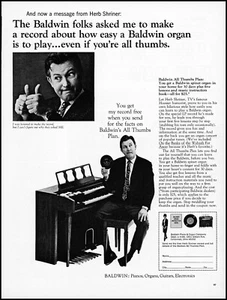 Herb Shriner 1966 respaldando Baldwin Organs pianos retro foto impresión anuncio L74 - Imagen 1 de 1