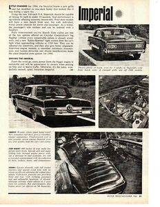 1966 CHRYSLER IMPERIAL ~ ORIGINAL NEW CAR PREVIEW ARTICLE / AD - Picture 1 of 1