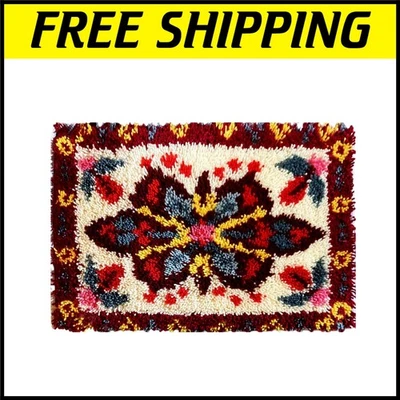 Craft Your Own 3D Latch Hook Rug - Complete Kit for Adults & Kids, 23.6" x 15.8" - Image 1 of 4