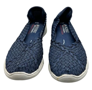 Skechers BOBS para mujer w7.5 tejido azul marino espuma viscoelástica sin cordones tejido plano LEER - Imagen 1 de 5