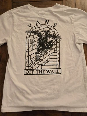 Vans со стены молодежи L 12-14 скелет рубашка белый - Изображение 1 из 4