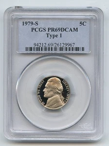 1979 S 5C Jefferson Nickel Proof PCGS PR69DCAM - Picture 1 of 1