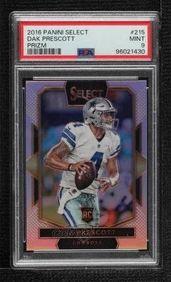2016 Panini Select Field Level Silver Prizm Dak Prescott PSA 9 MINT Rookie RC - Image 1 of 3