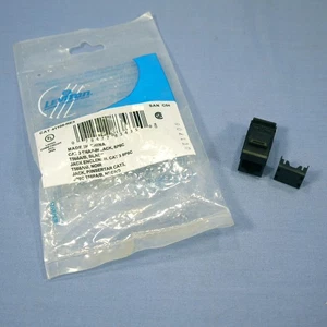 Leviton Black Cat 3 Snap-In Quickport Jack Cat3 RJ45 Telephone 8-Wire 41108-RE3 - Picture 1 of 6