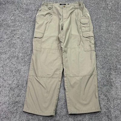 Pantalones tácticos 5.11 para hombre 38x30 beige carga pierna recta ropa de trabajo bolsillos logotipo Foto 1 de 4