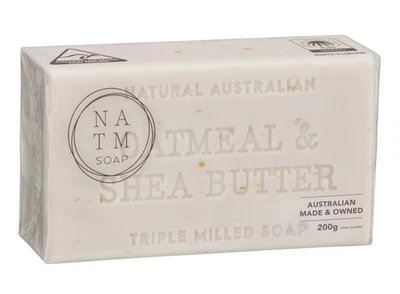 NATM Set of 2 Oatmeal & Shea Butter Triple Milled Soap Bars ~ New Look - Image 1 of 4